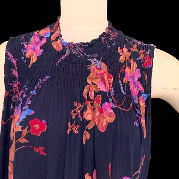 A New Day Smocked Sleeveless Floral Maxi Dress Sz XXL/2XL #106E - Picture 3 of 8